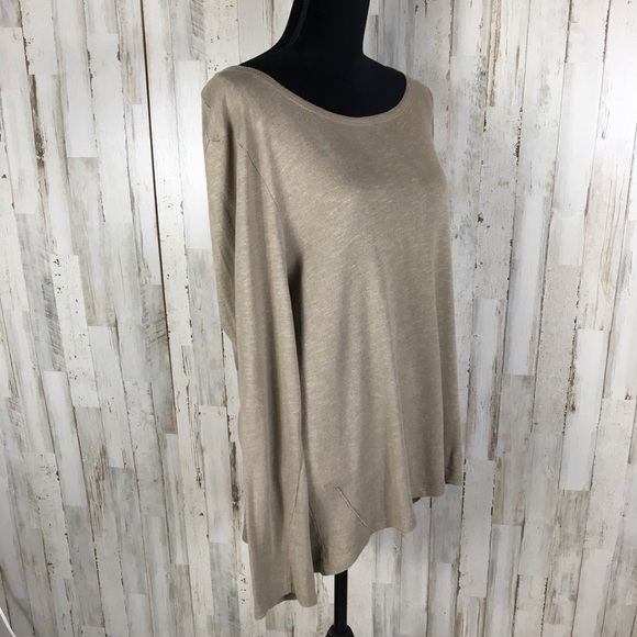 ASOS Plus Size Hi-Lo Tunic Top Long Sleeve Shirt - Picture 2 of 5